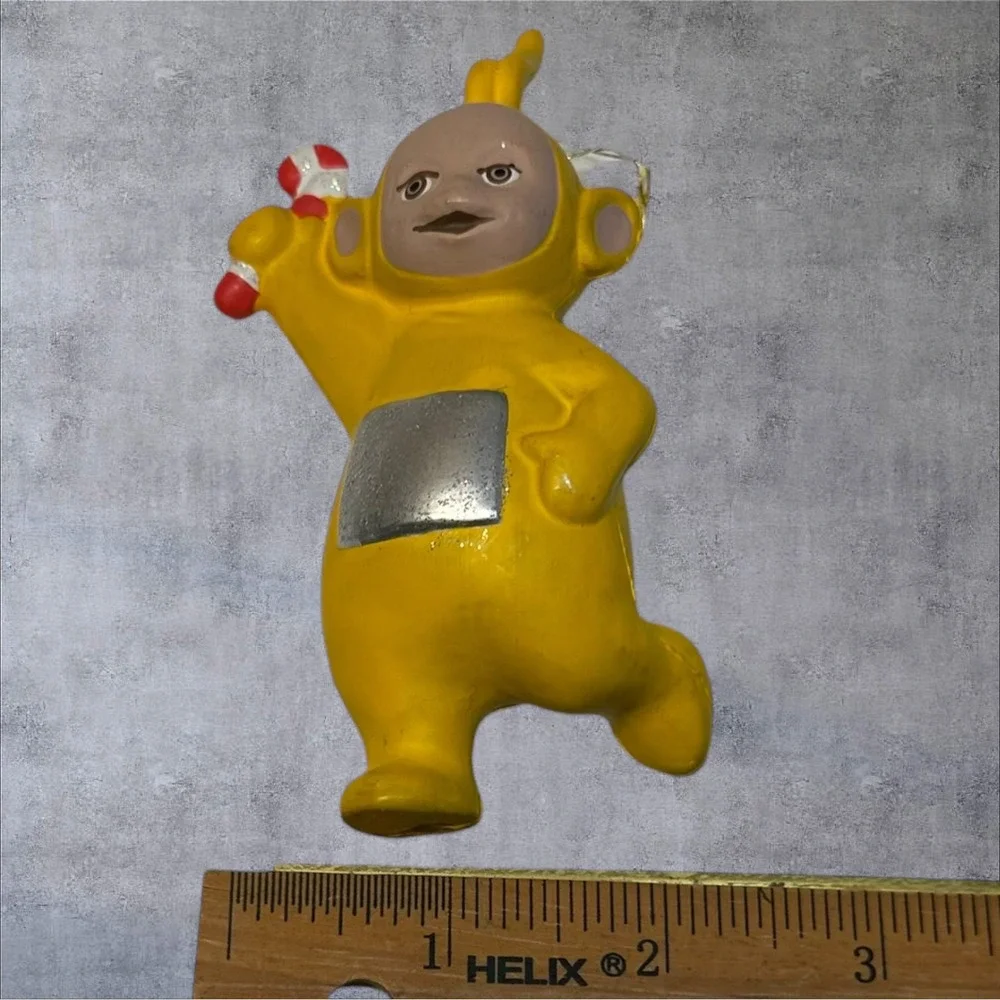 Vintage‎ 1999 Teletubbies Laa-Laa Christmas Ornament Yellow Candy Cane Ragdoll